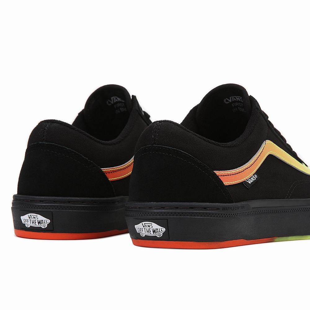 Vans on sale negras naranja